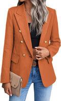 Mina Self Women's Winter Tweed Plaid Blazer Jacket for 2025 Style