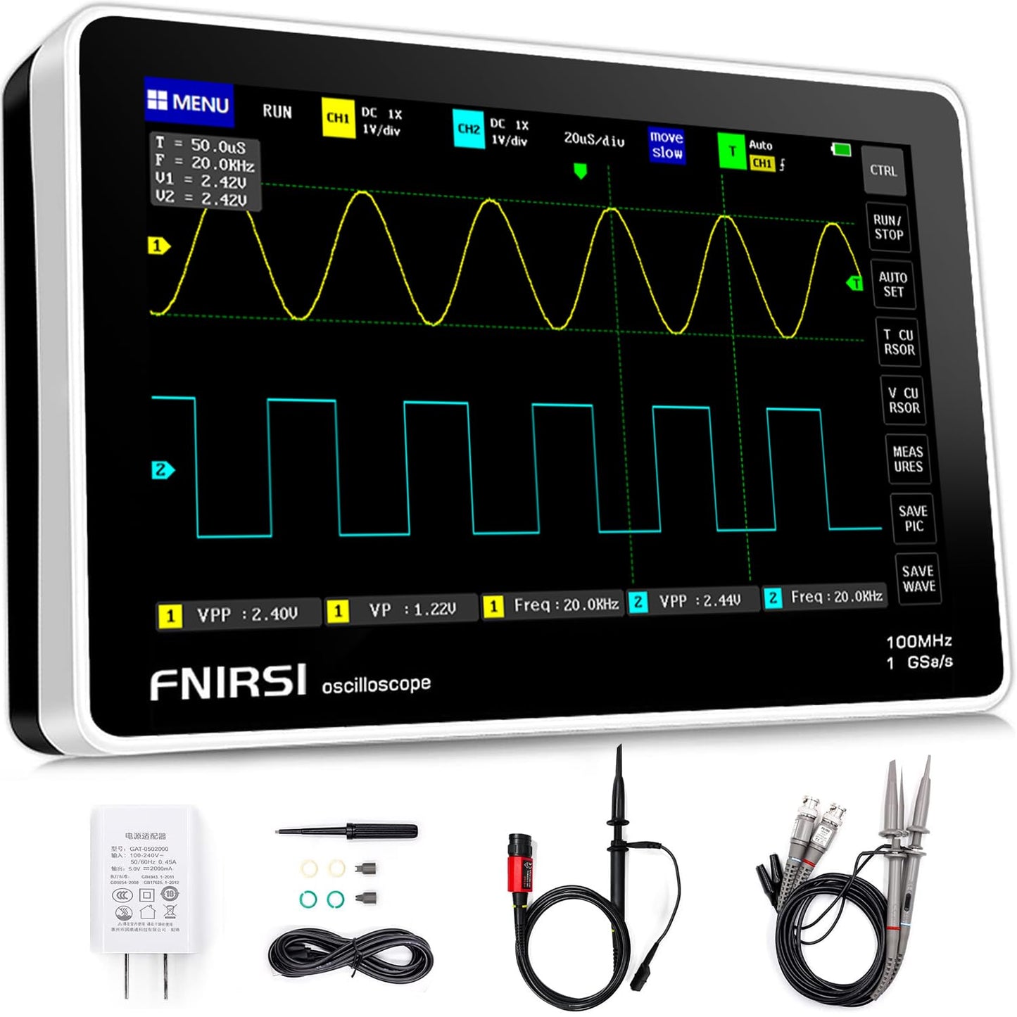 FNIRSI 1013D Plus Portable Handheld Oscilloscope with Touchscreen