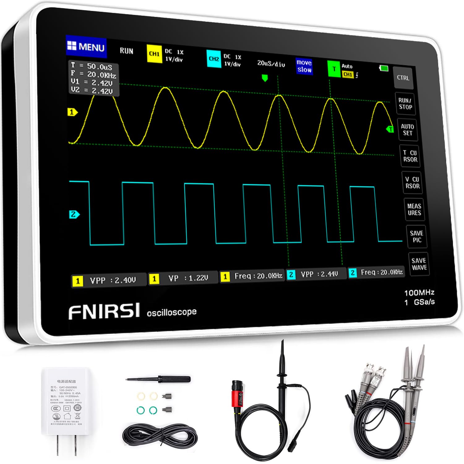 FNIRSI 1013D Plus Portable Handheld Oscilloscope with Touchscreen
