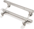 10-Pack 5 in Hole Center Polished Nickel Cabinet Pulls - Solid Heavy