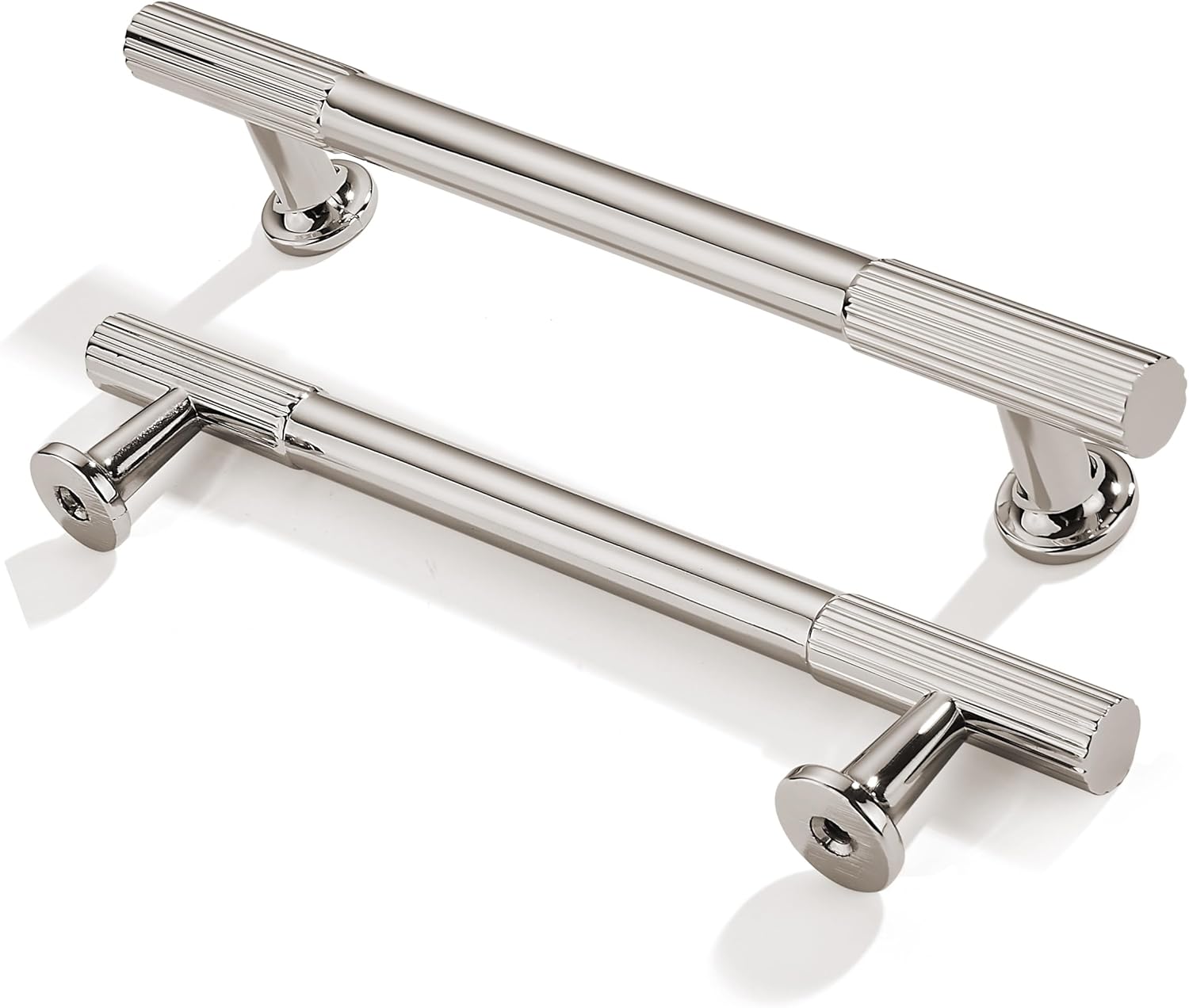 10-Pack 5 Inch Hole Center Polished Nickel Cabinet Pulls for Home
