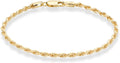 Italian 18K Gold Plated 925 Sterling Silver Braided Rope Bracelet