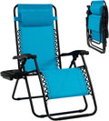 Goplus Zero Gravity Lounge Chair - Folding Recliner with Cup Holder