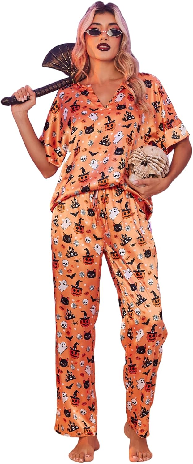 Ekouaer Satin Pajama Set for Women - Luxurious Silk Loungewear