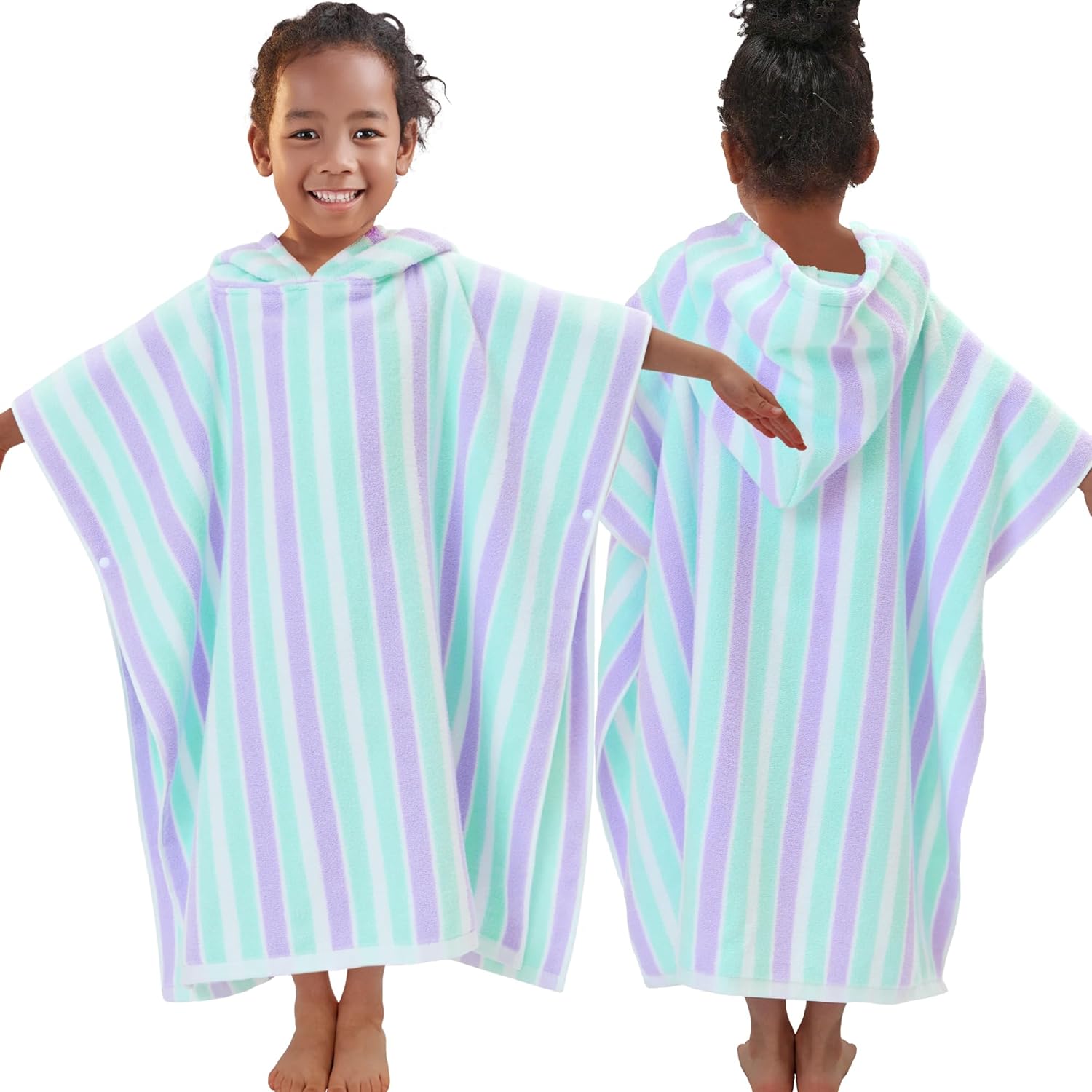 VOOVA & MOVAS Kids Poncho Towels for Pool and Beach Fun