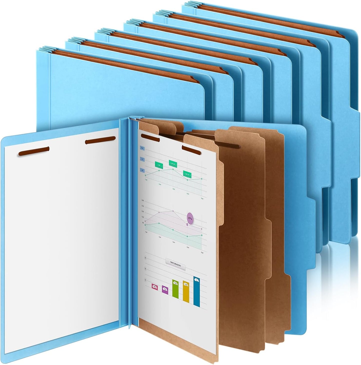 12 Pcs Classification Folders for Efficient Document Organization