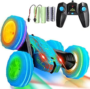 FAFUGANIA Remote Control Car: 360 Rotating Stunt Car for Kids