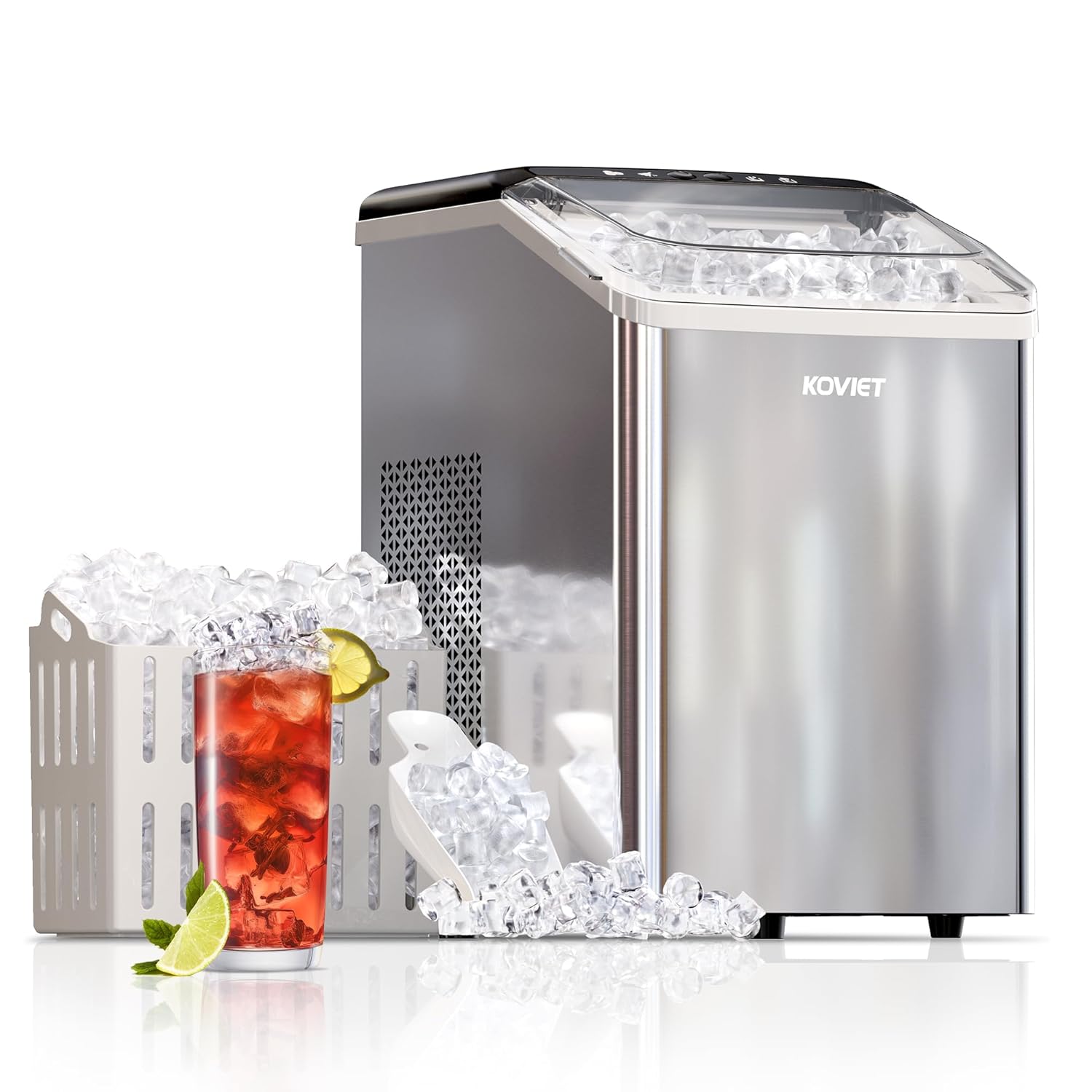 KOVIET Nugget Ice Maker: 42lbs/Day Chewable Ice