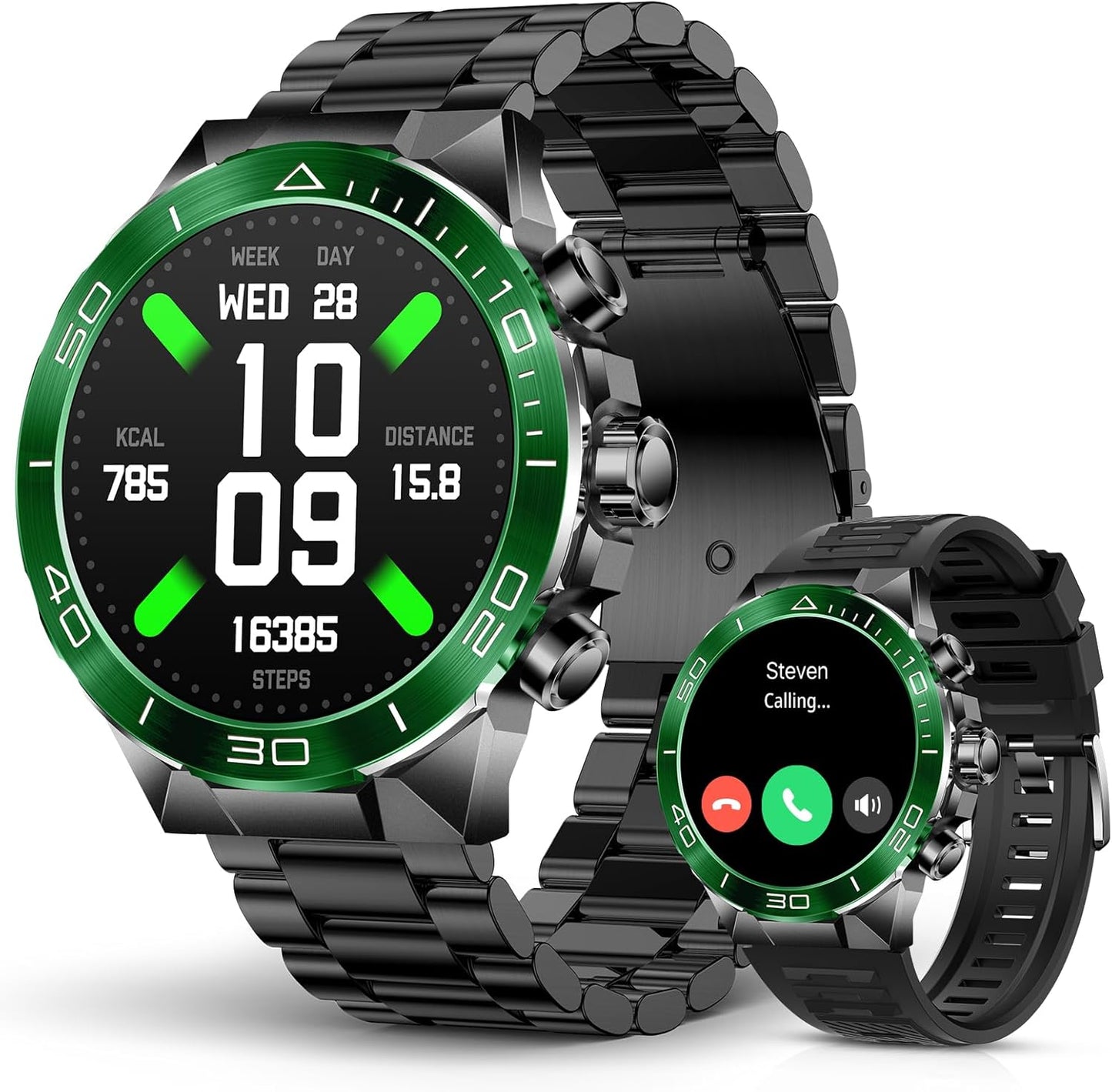 Luxury Smart Watch for Men with AMOLED Display and Health Monitor