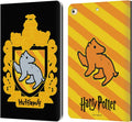 Harry Potter Hufflepuff Crest Deathly Hallows Leather iPad 9.7 Case