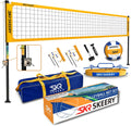Outdoor Heavy Duty Volleyball Net Set with Integrated Winch