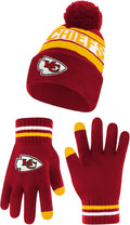 NFL Official Super Soft Winter Beanie and Gloves Set for Fans