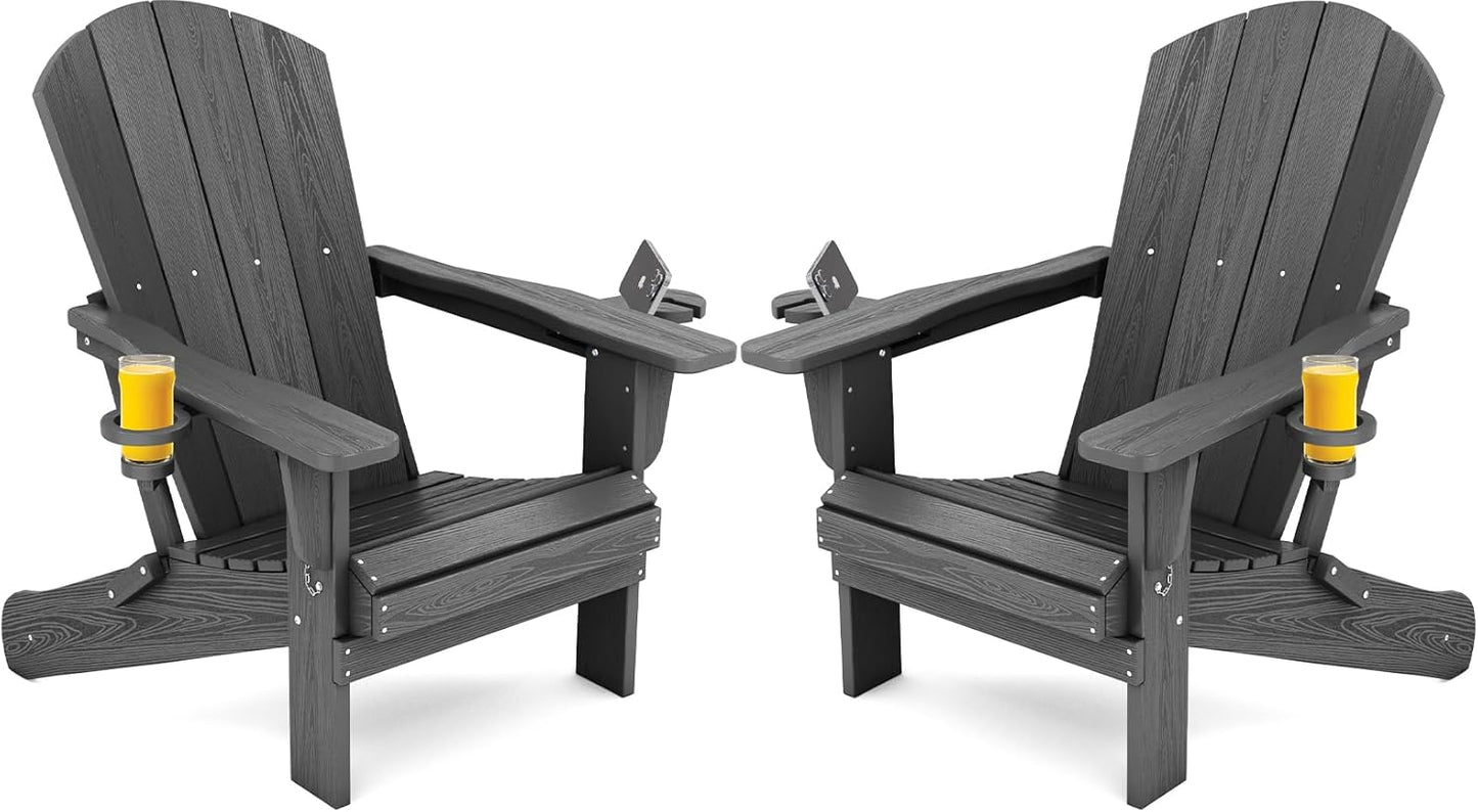 Foldable Adirondack Chair Set of 2 for Ultimate Outdoor Comfort