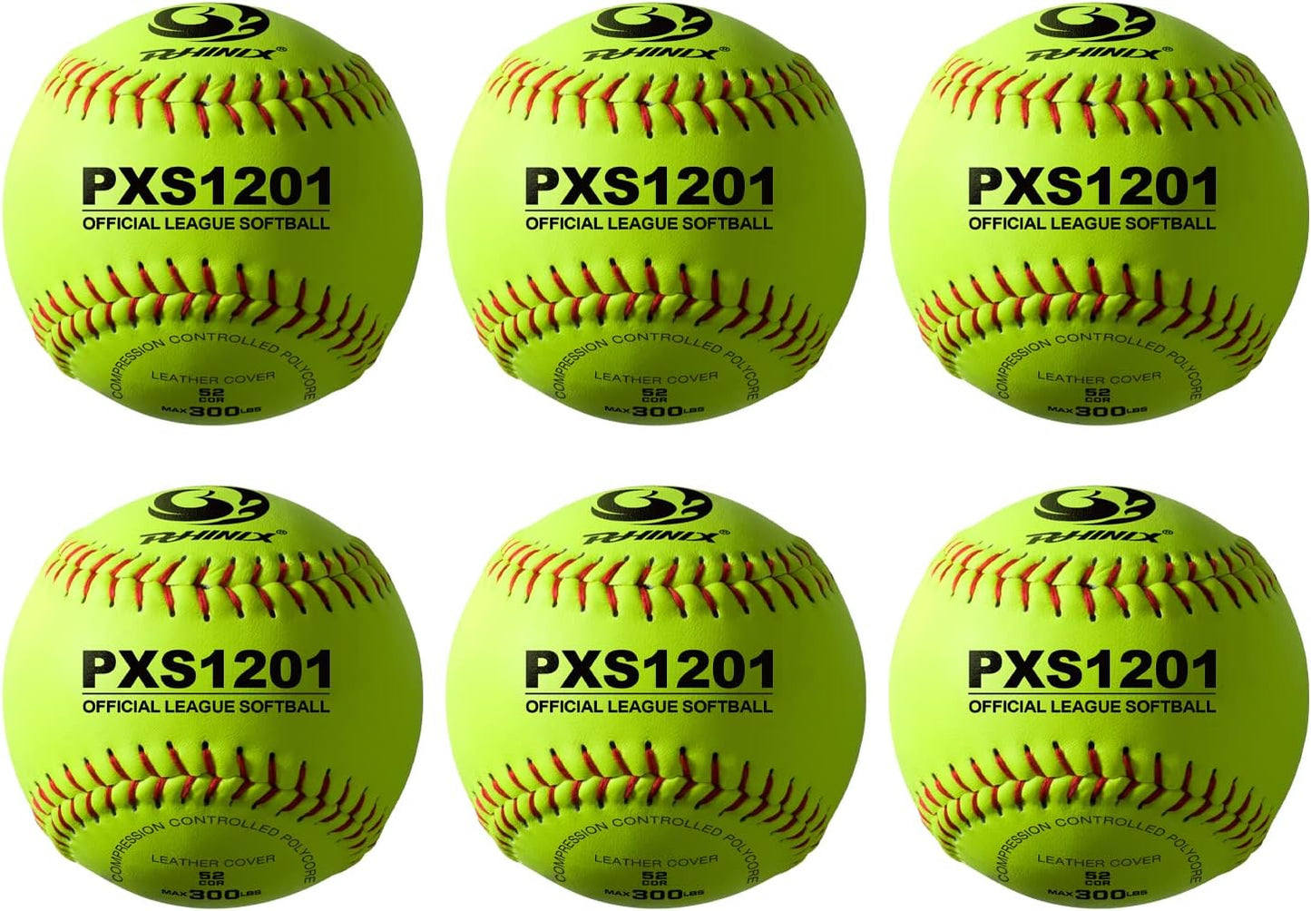 Professional Quality Slow-Pitch Softballs with Optic Yellow Color