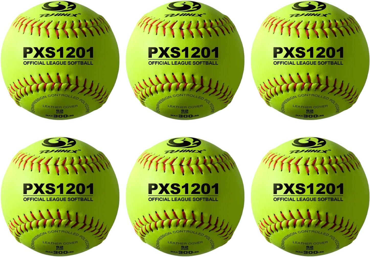Professional Quality Slow-Pitch Softballs with Optic Yellow Color