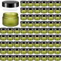 1 oz Glass Jars Bulk 60 Pack - Travel Cosmetic Containers for Salves