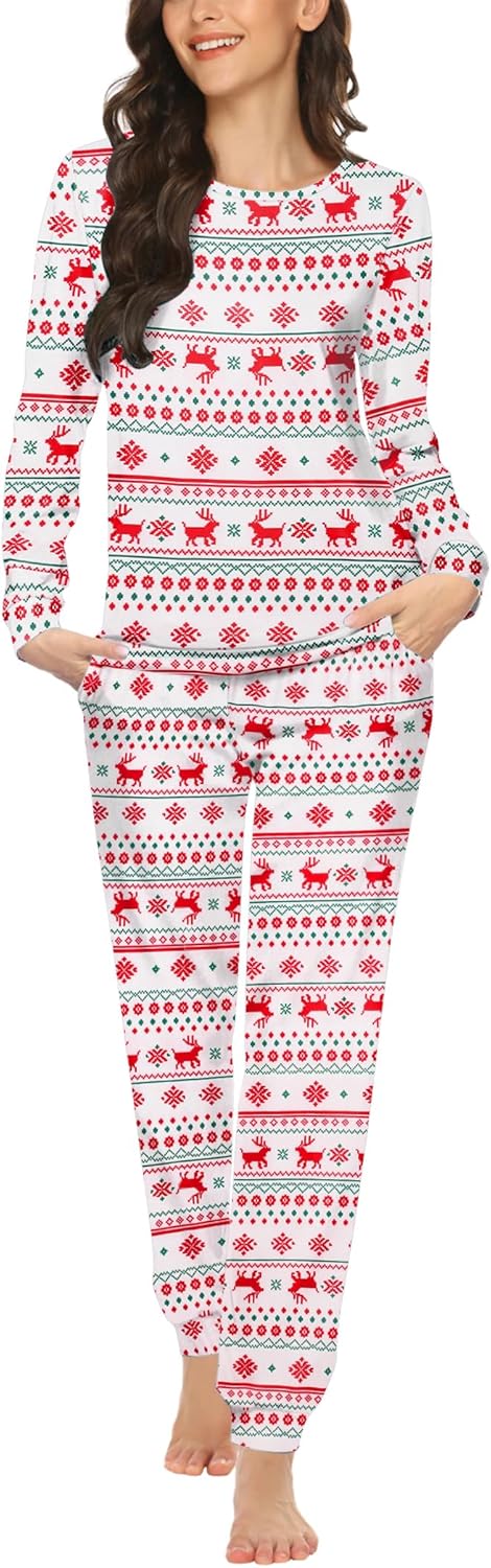 Ekouaer Womens Jogger Pajama Sets for Cozy Sleep and Lounge