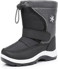 Boys Girls Snow Boots with Side Zipper - Warm Plush Faux Fur Lined