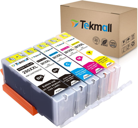 Compatible Ink Cartridge PGI-280XXL CLI-281XXL 5 Pack for Printers