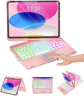 iPad 11 and 10.9 in Keyboard Case with Trackpad - Rainbow Backlit
