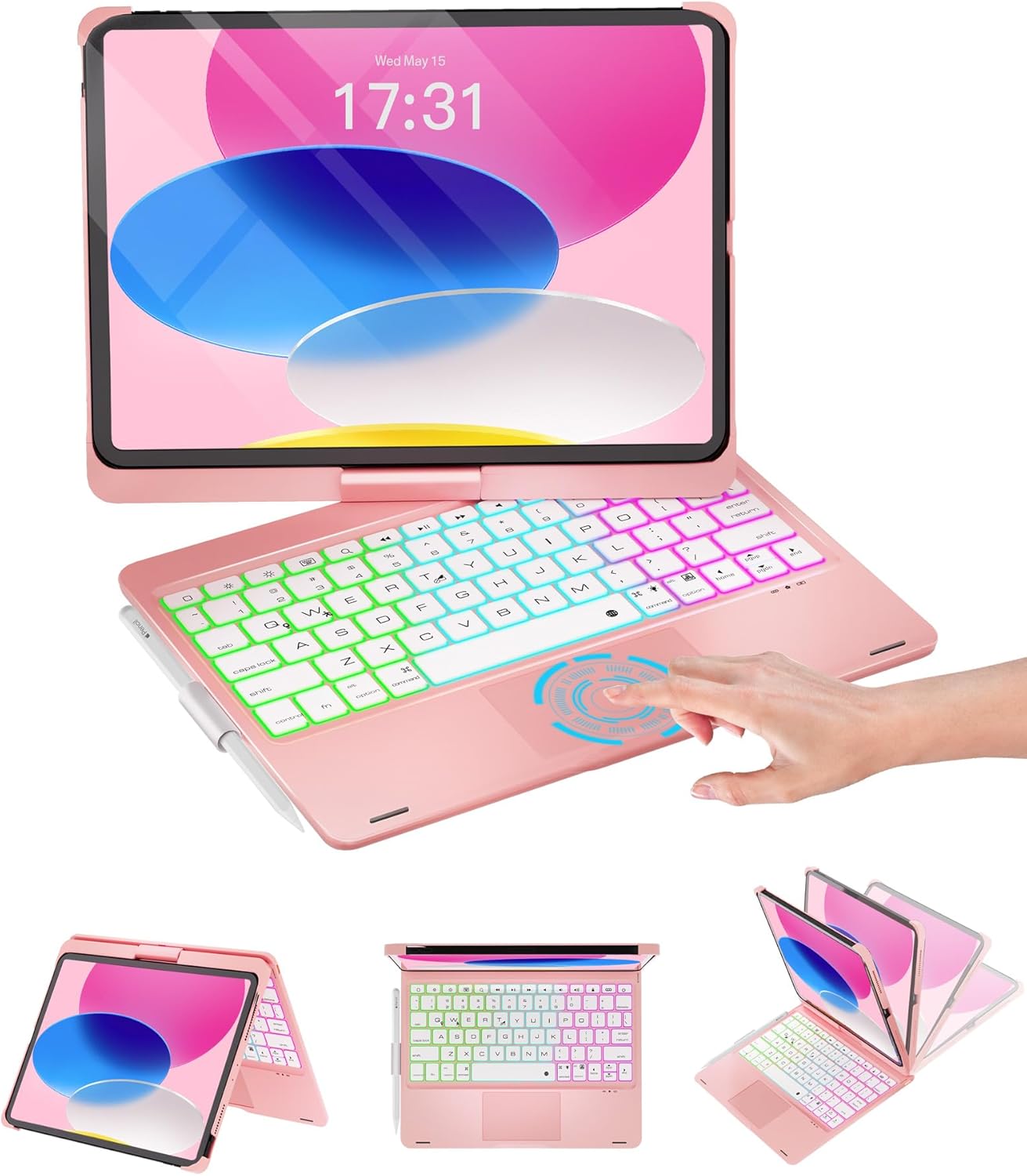Baisla iPad 10th Generation Case with Keyboard and Trackpad