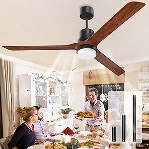 60 Inch Ceiling Fan with Lights and Remote Control for Home