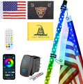 1 Pack 1FT Whip Lights LED Whip Light with App & Remote - Spiral RGB