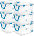 Sterilite 6-Pack Gasket Box 120 Quart - Weather-Resistant Storage Bins