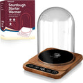 Sourdough Starter Warmer with Larger Glass Dome Set - Precise Temp