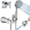 All Metal Bathtub Faucet with Sprayer 10 Settings - Durable Chrome