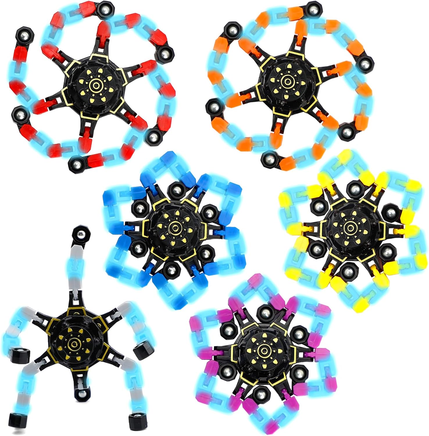 Transformable Luminous Fidget Spinners - Stress Relief Sensory Toys