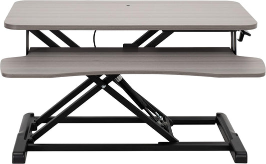 VIVO 32 Sit-Stand Desk Converter | Dual Monitor Setup