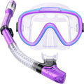 Kids Snorkel Set for Ages 4-16 - Anti-Fog Panoramic Mask
