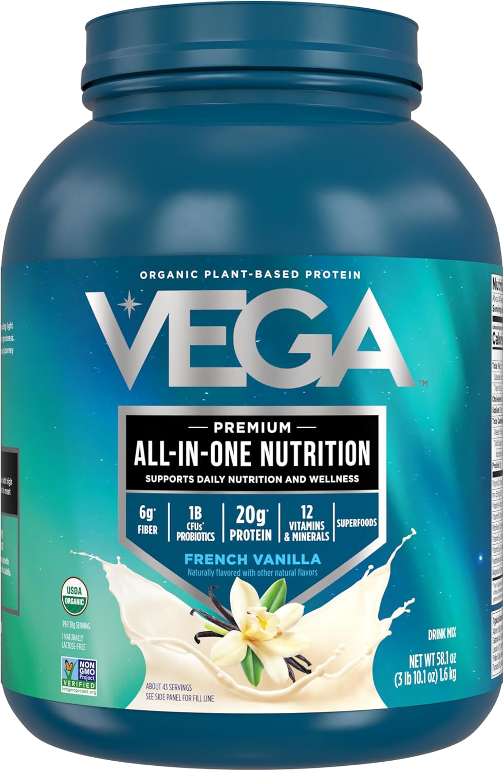 Vega All in One Nutrition Organic Protein Shake for Meal Replacement