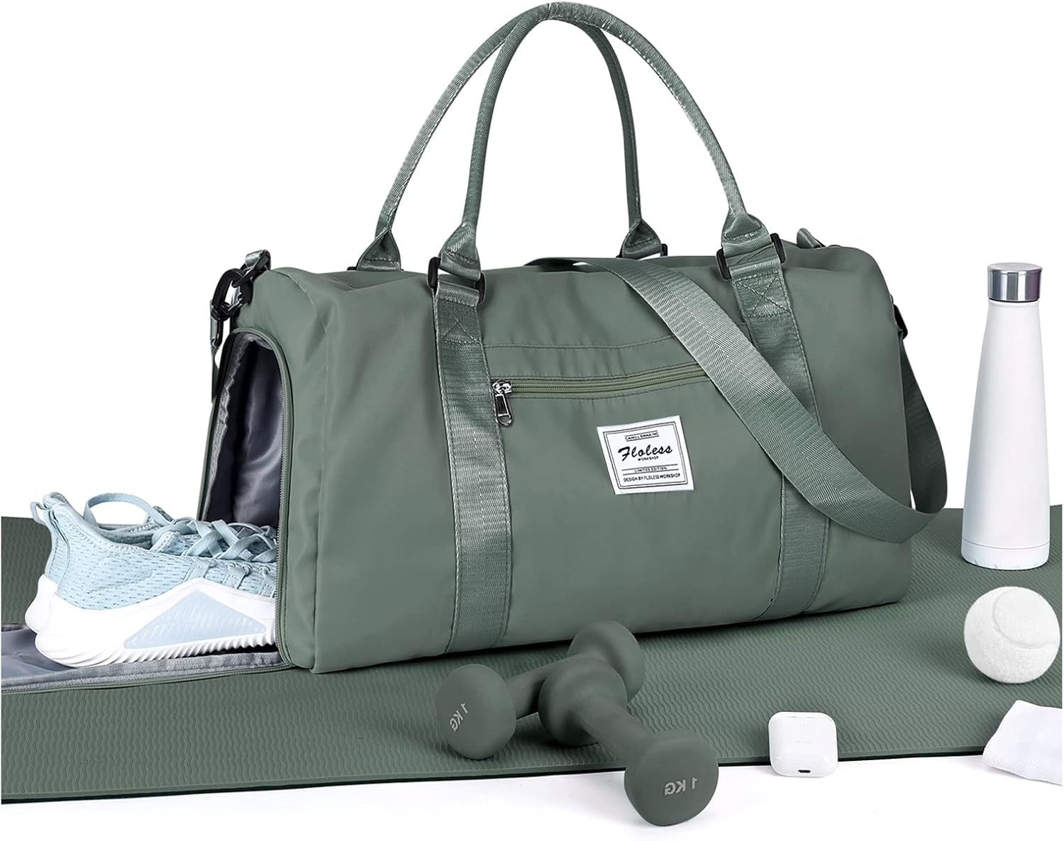 Waterproof Gym Duffel with Shoe Compartment - WISEPACK