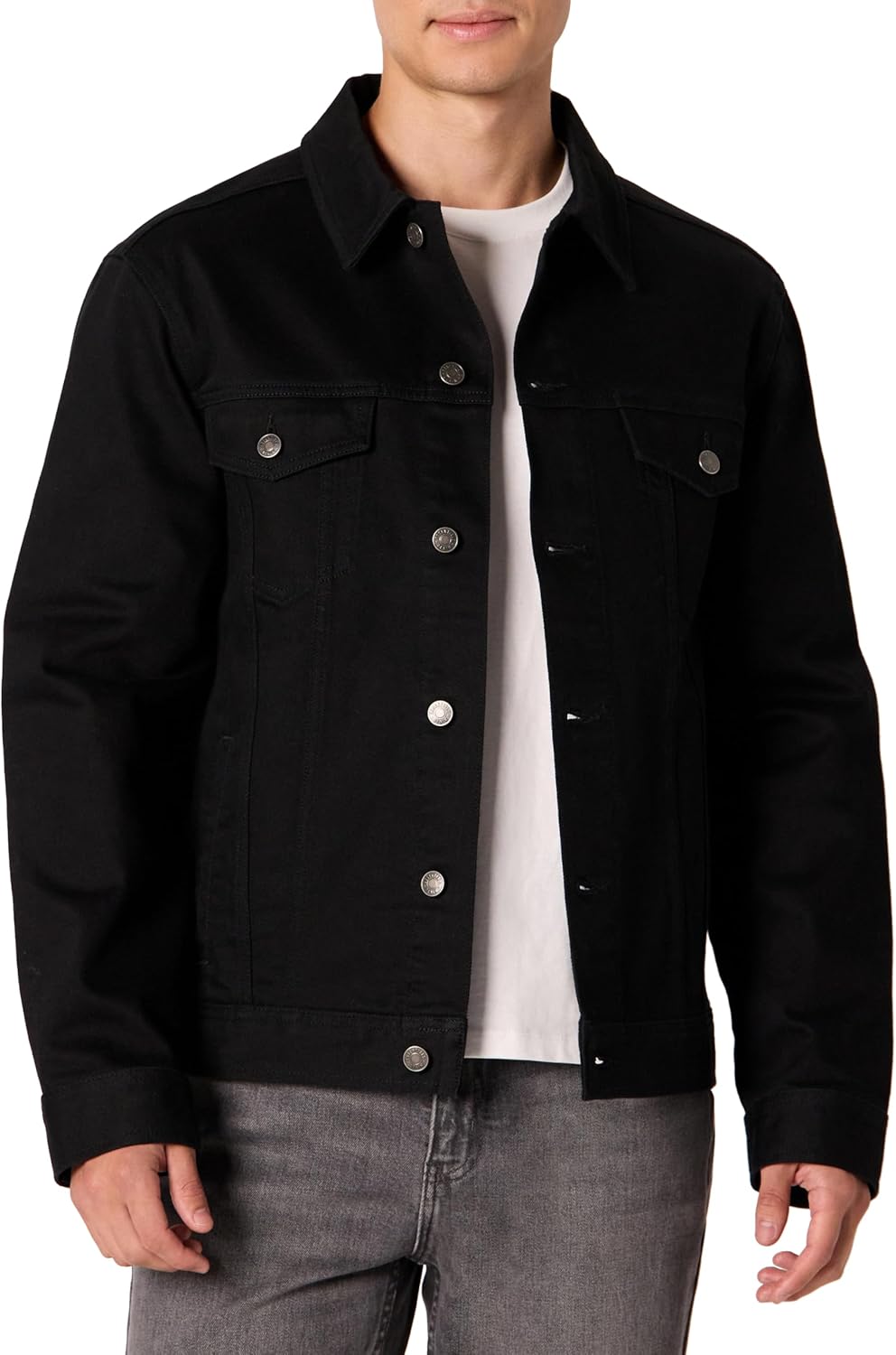 Men's Low Stretch Regular-Fit Denim Jacket for Everyday Style
