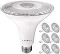 LUXRITE PAR38 LED Flood Light Bulbs 6 Pack - Bright 5000K Dimmable
