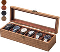 Watch Box for Men and Women - Large Wooden Display Case