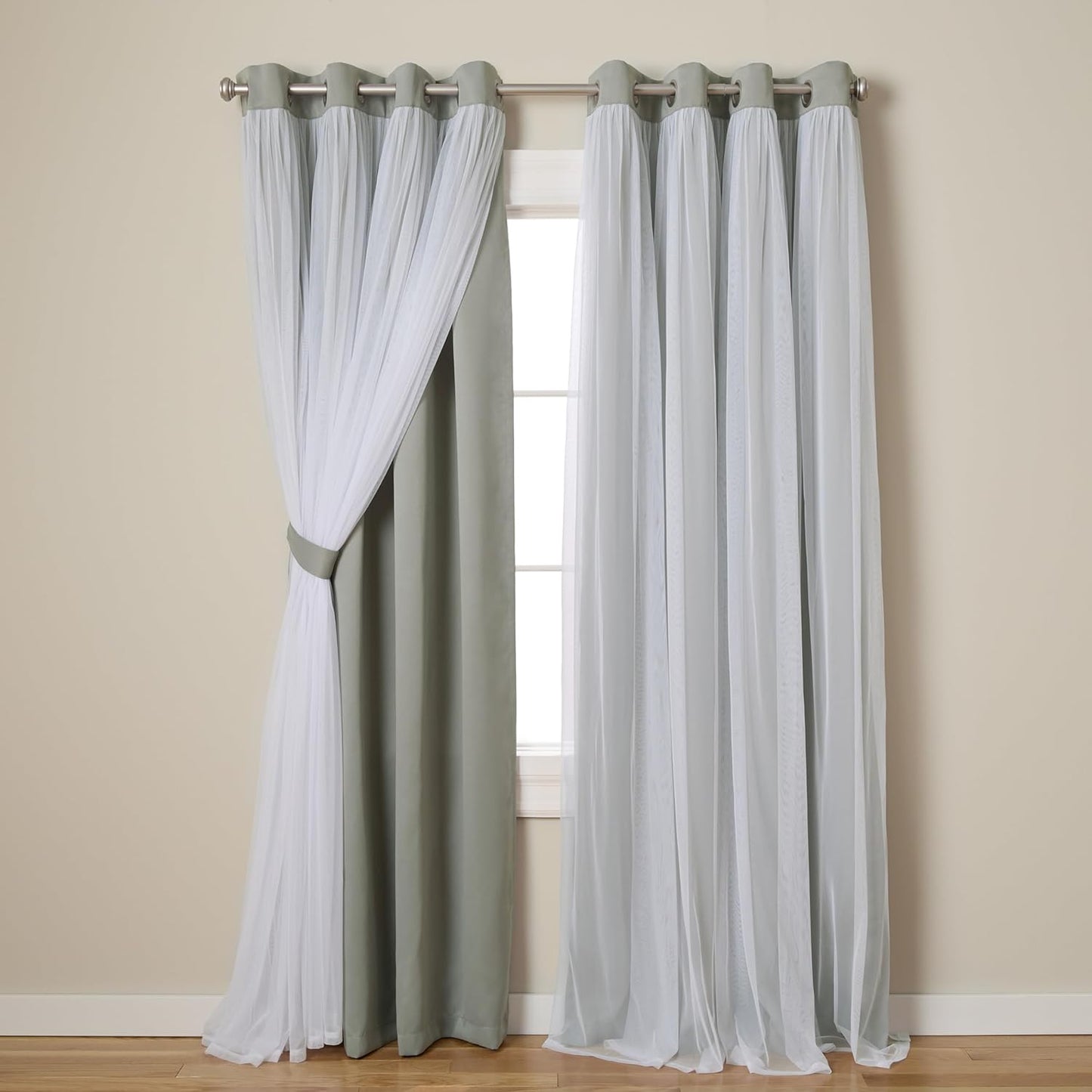 Talia Double Layer Indoor Curtains for Elegant Home Decor