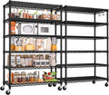 PrimeZone 6 Tier Wire Shelving with Wheels - Heavy Duty Storage