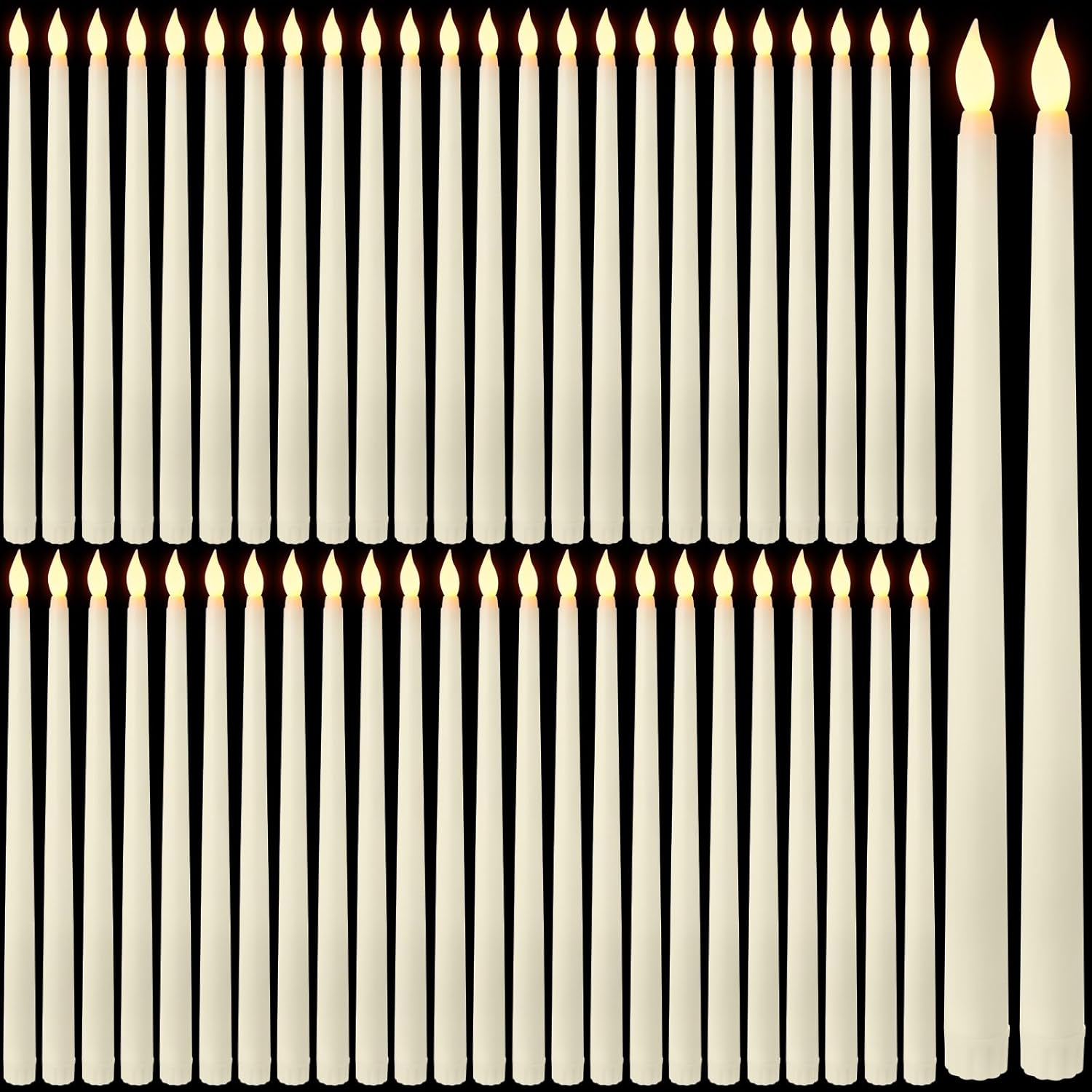Flameless Flicker Taper Candles for Home Decor and Events
