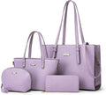 Women's Fashionable 4-Piece Tote Bag Set in Synthetic Leather