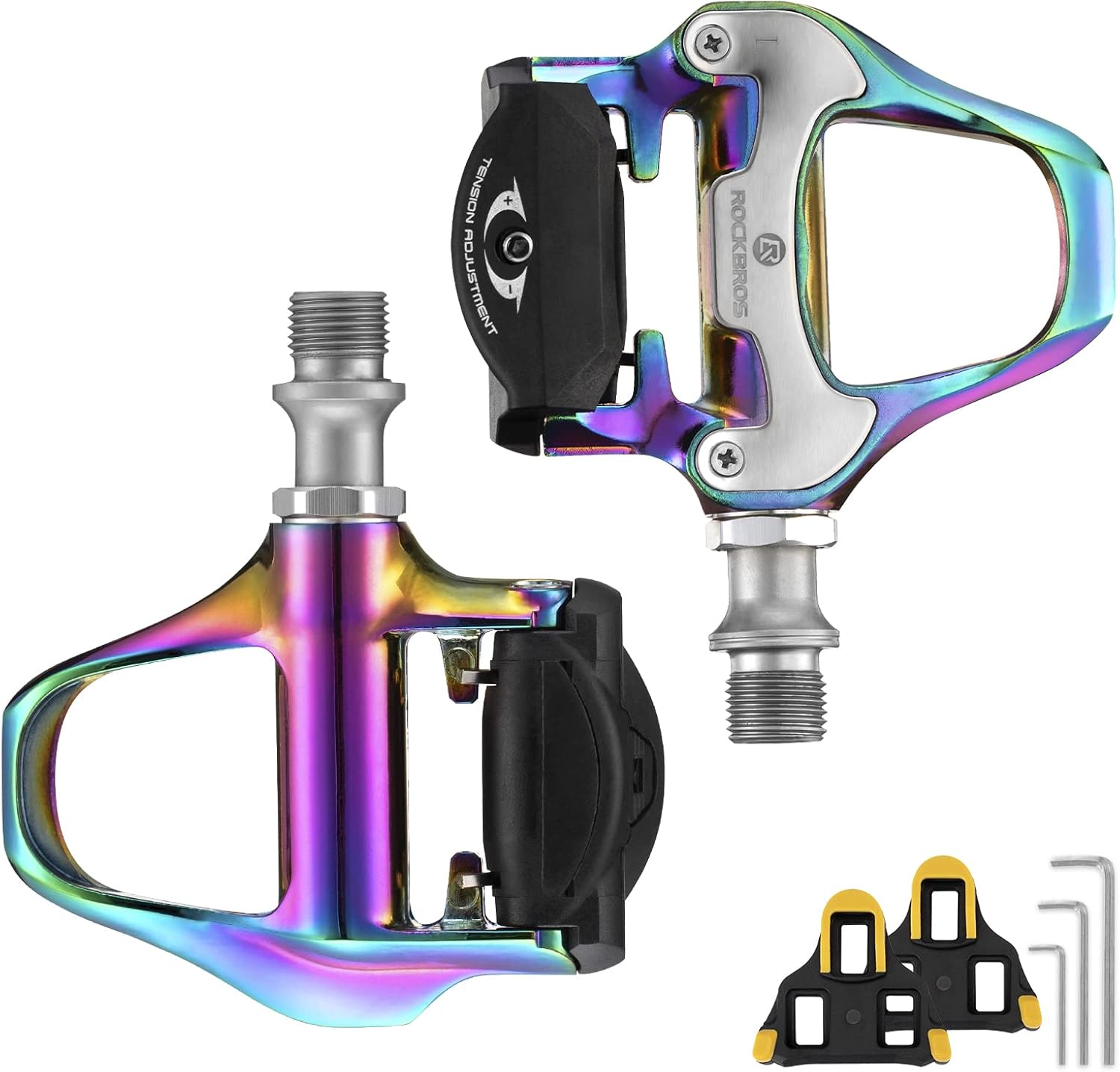 ROCKBROS Road Bike Pedals Lightweight Clipless Bicycle Pedals