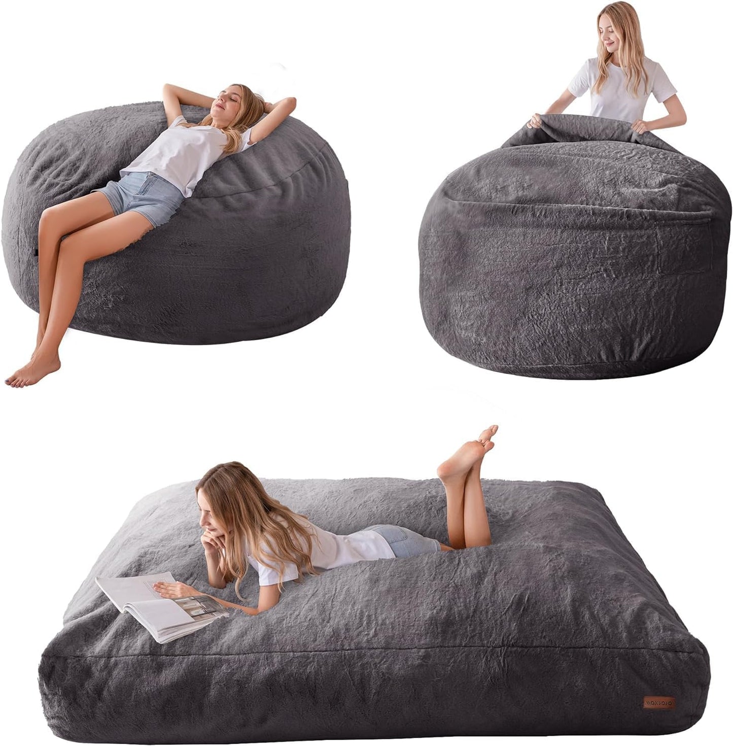 MAXYOYO Giant Bean Bag Chair Bed: Comfort and Versatility