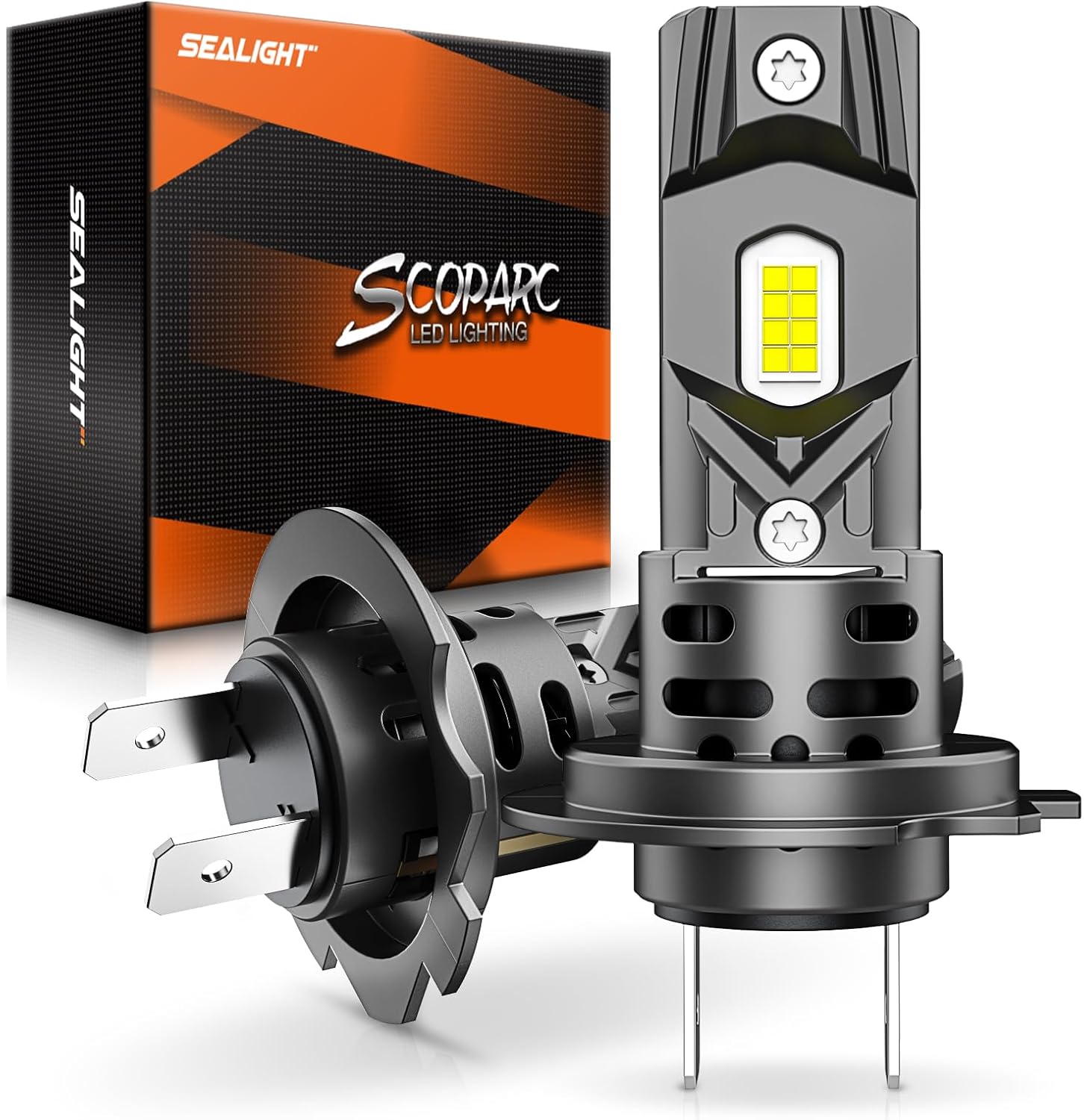 SEALIGHT H7 Bulbs 60000LM for Powersports - Easy Installation