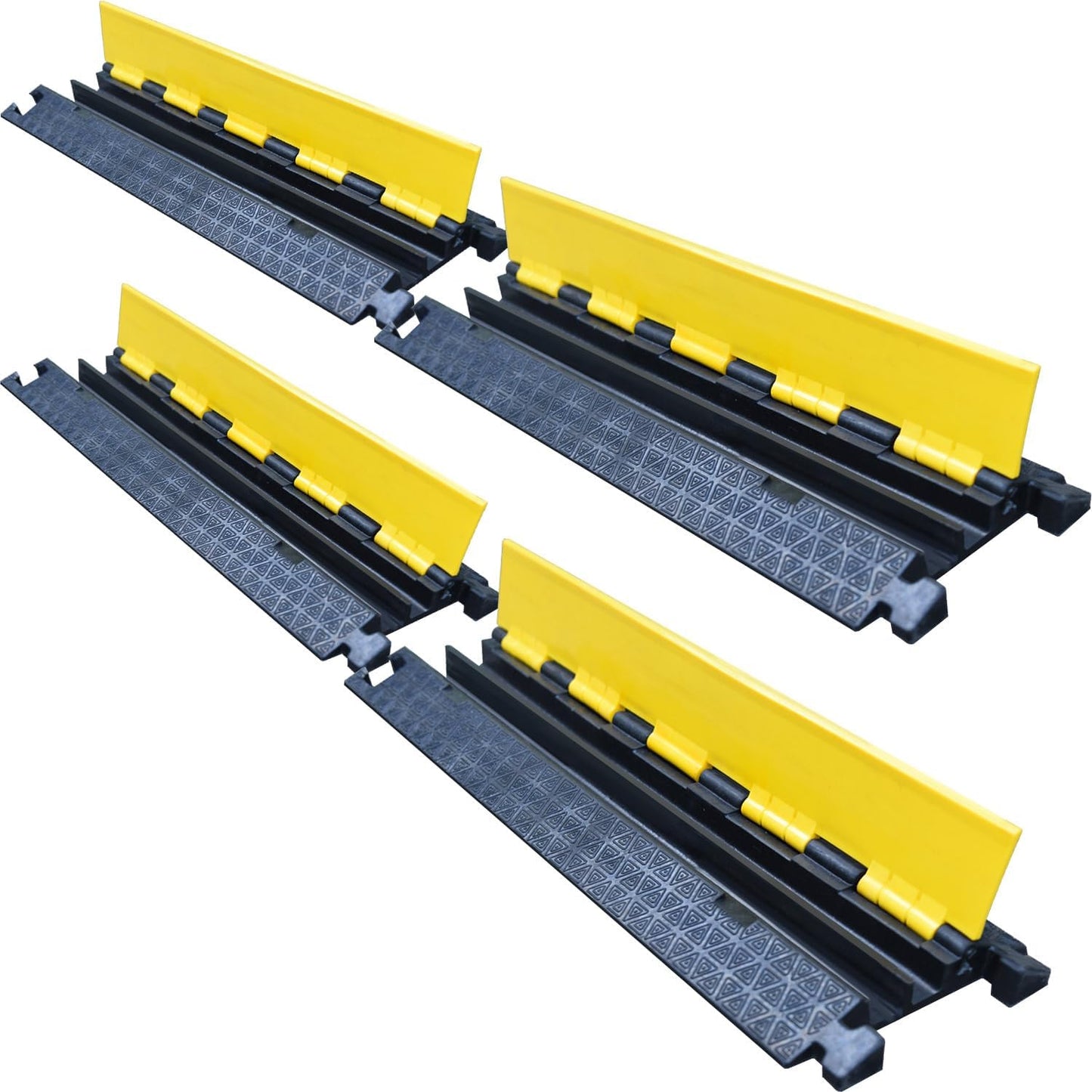 Heavy-Duty Rubber Cable Protector Ramp for Safe Driveways