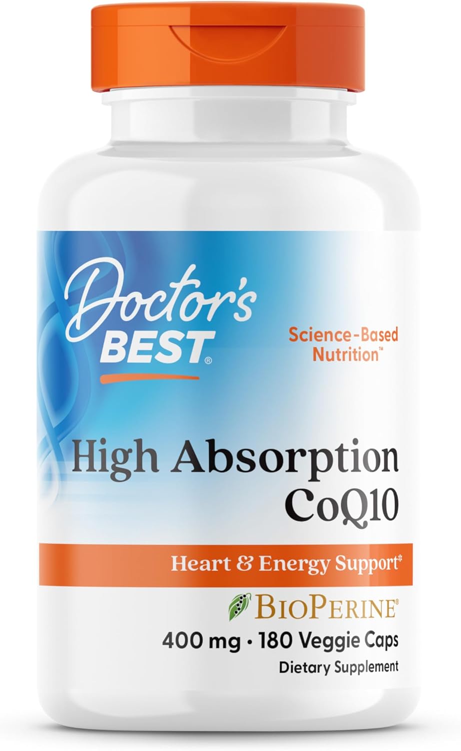 High Absorption CoQ10 for Heart & Energy Support - 180 Veggie Caps