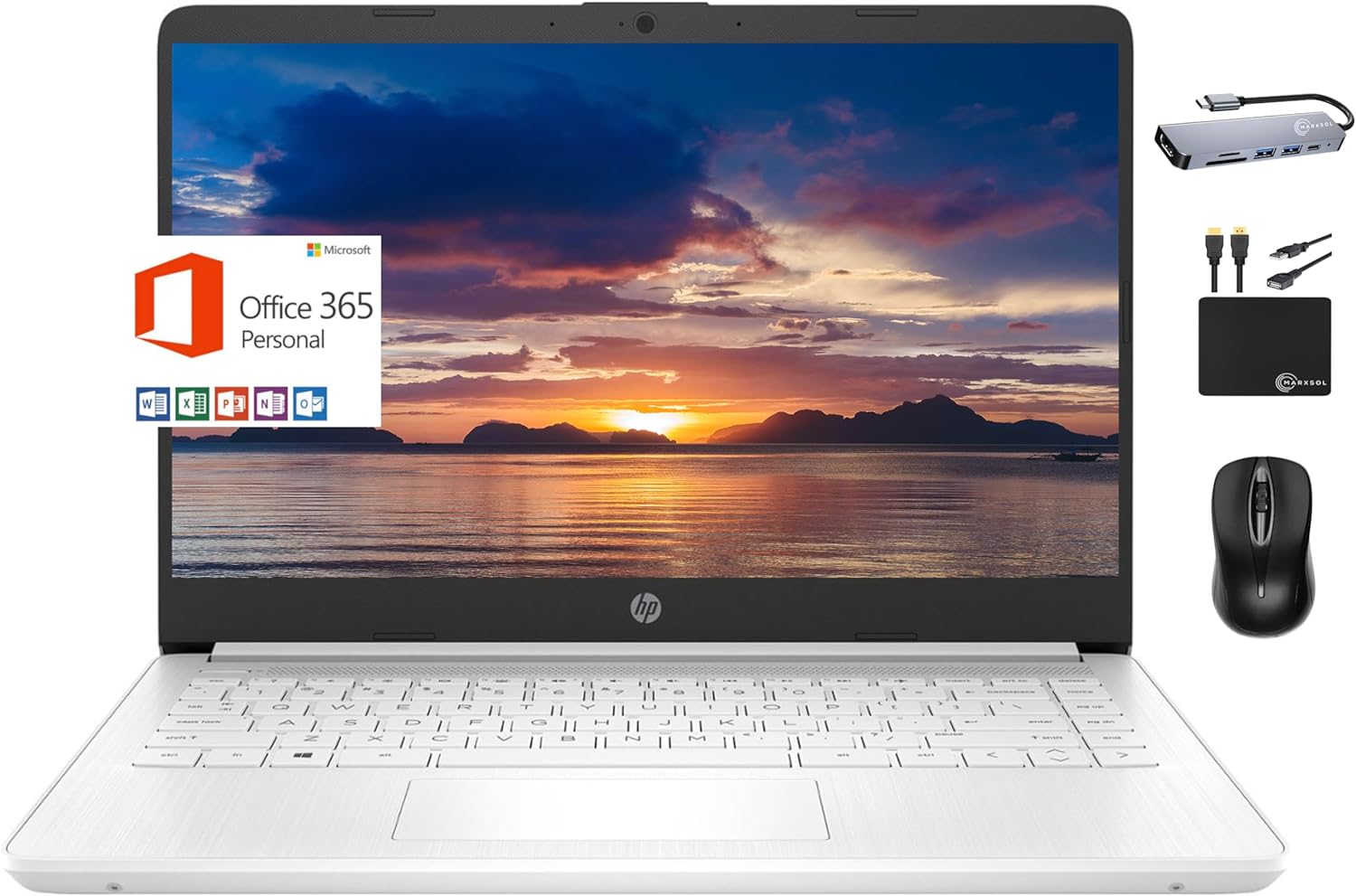 HP 2024 Premium 14 Micro-Edge Portable Laptop for Students