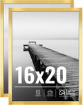 16x20 Picture Frame for Wall Display - Classic Gold, 2 Pack
