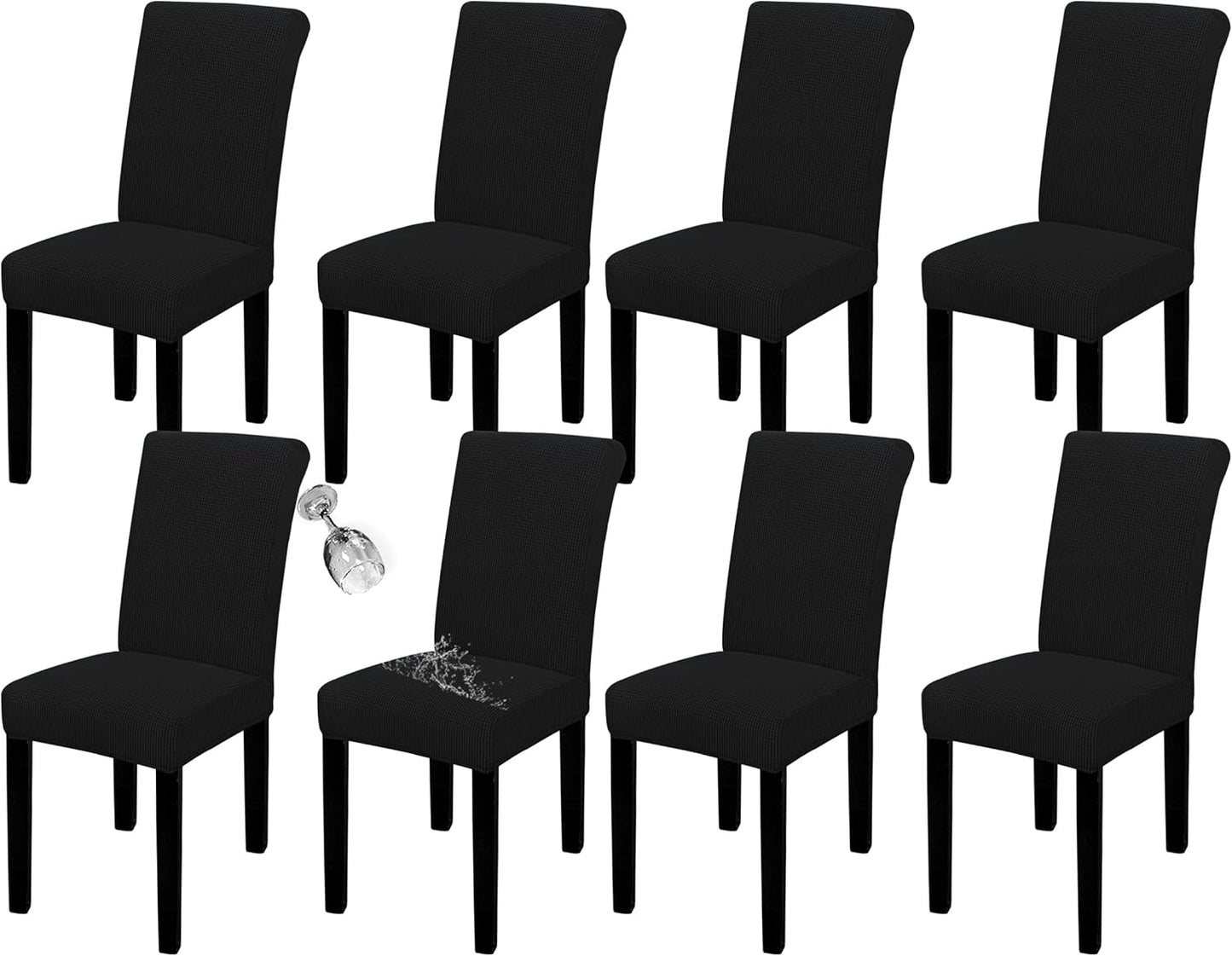 Waterproof Dining Room Chair Cover Set of 8 for Protection